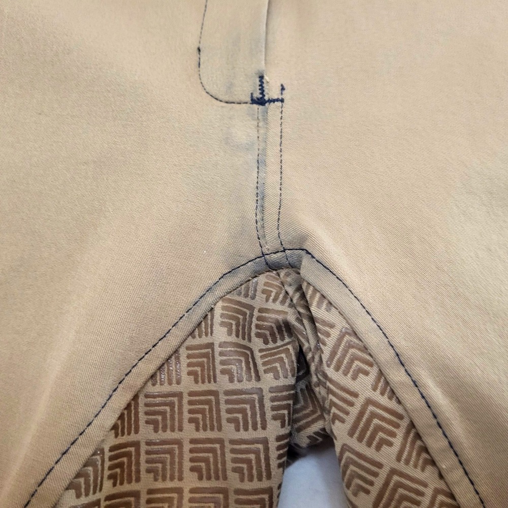 Equine Couture Beatta Tan Beige Full Seat Silicone Grip Britches Riding Pants 30 - Picture 11 of 11